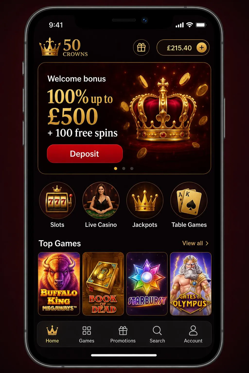 Mobile compatibility and 50 Crowns Casino