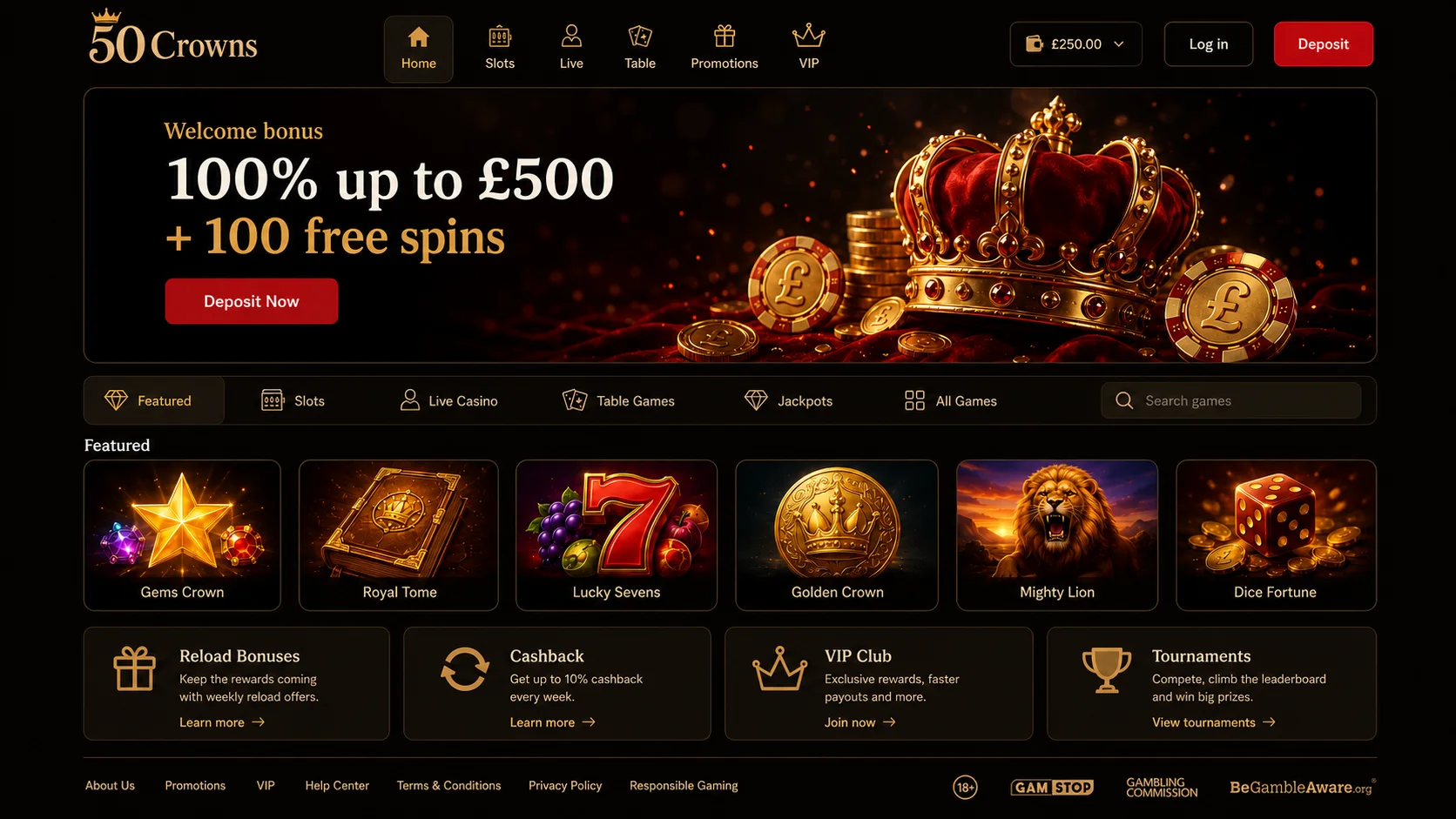 About the platform and 50 Crowns Casino