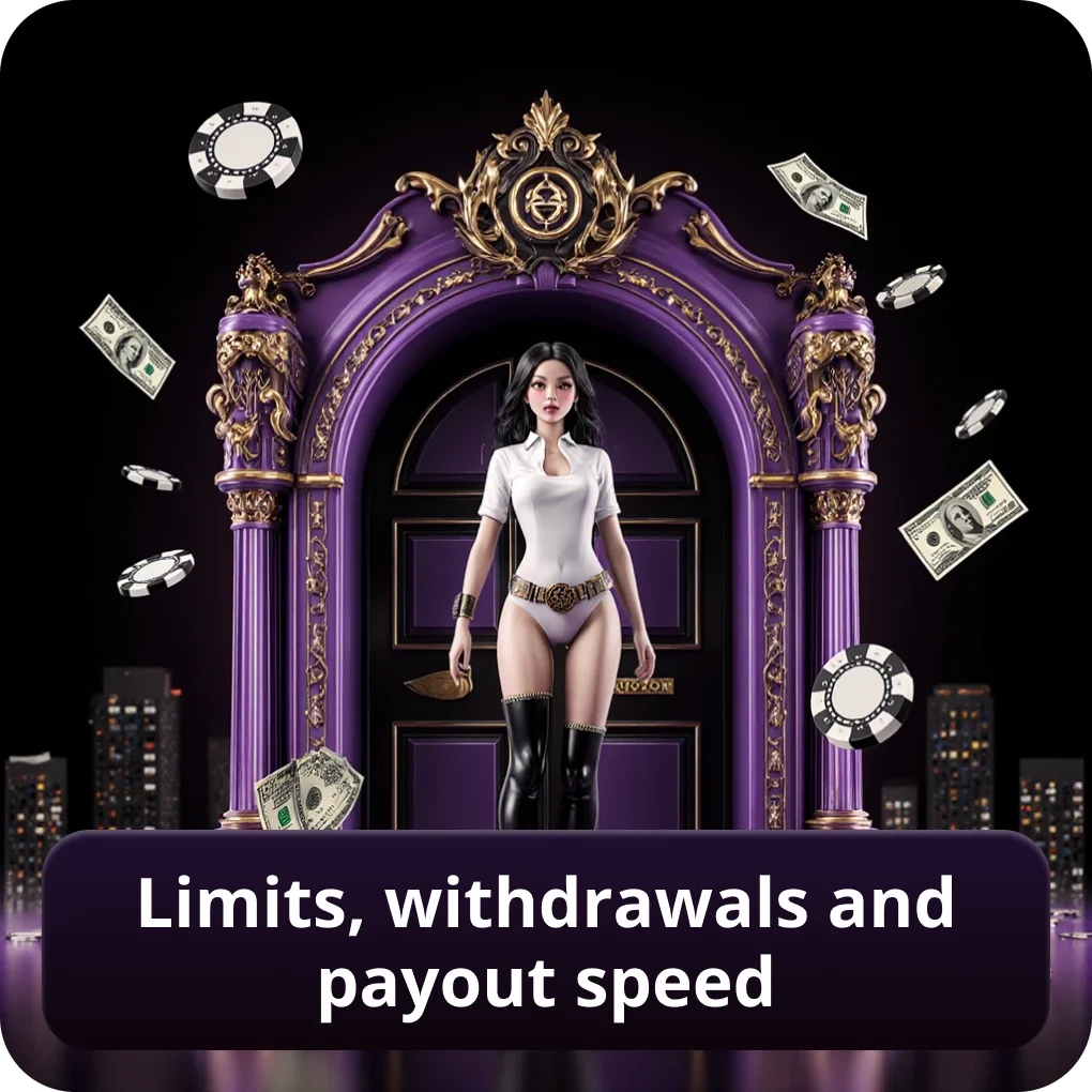 Limits, withdrawals and payout speed Midnite Casino